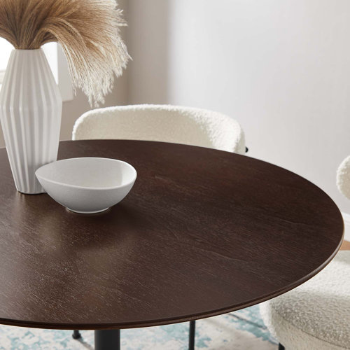 Modway Lippa 40" Round Wood Grain Dining Table | Wayfair